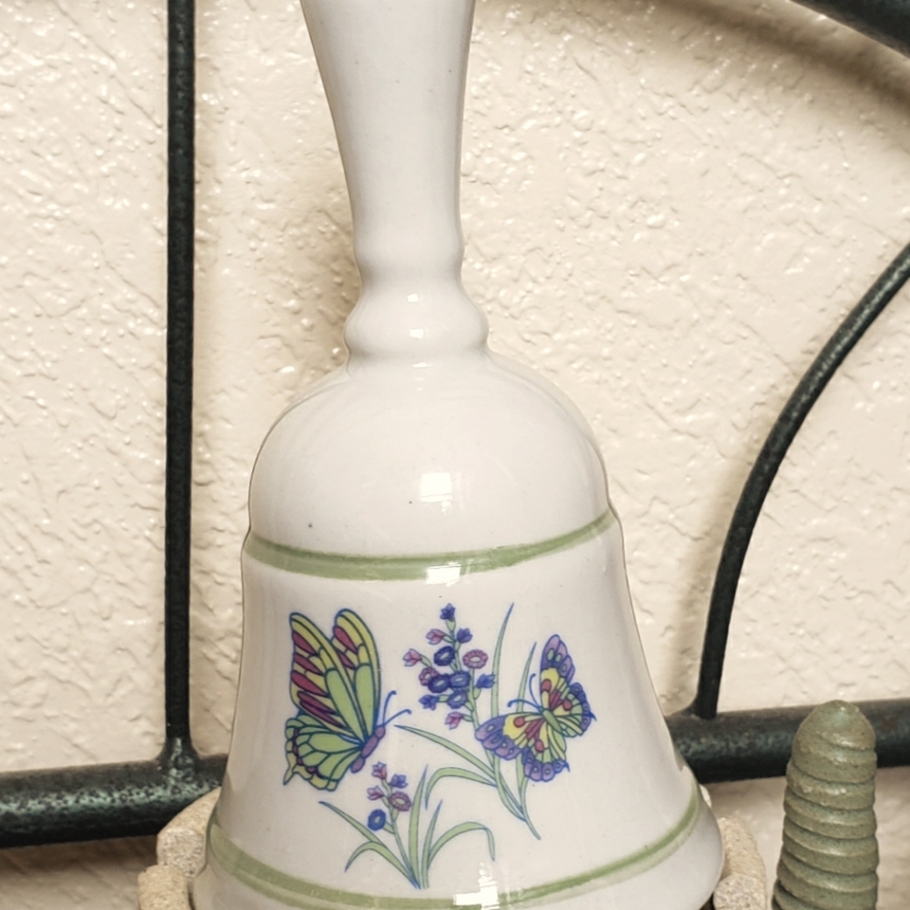 Butterfly porcelain bell